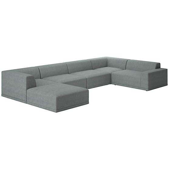 Faible 6-Piece Sectional Sofa with Right Arm Nomad Charcoal