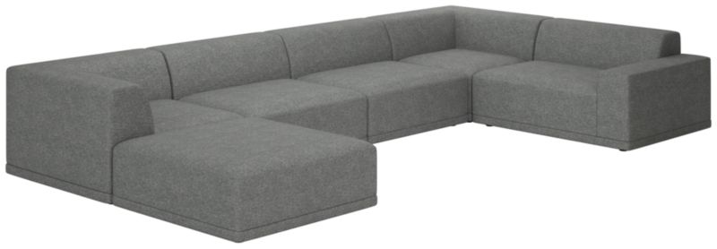 Faible 6-Piece Sectional Sofa with Right Arm Hatch Charcoal - image 0 of 8