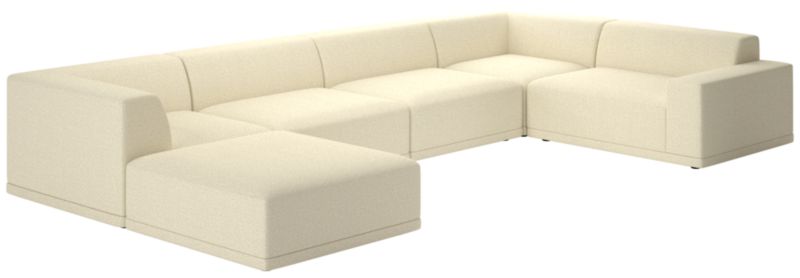 Faible 6-Piece Sectional Sofa with Right Arm Bloce Cream - image 0 of 8