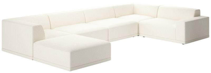 Faible 6-Piece Sectional Sofa with Right Arm Wooly Sand - image 0 of 7