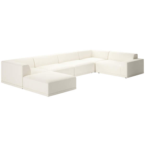 Faible 6-Piece Sectional Sofa with Right Arm Wooly Sand