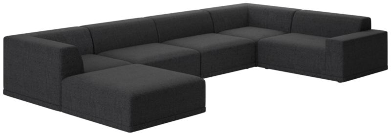 Faible 6-Piece Sectional Sofa with Right Arm Bloce Noir - image 0 of 8