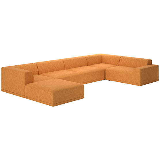 Faible 6-Piece Sectional Sofa with Right Arm Dream Ginger Tea