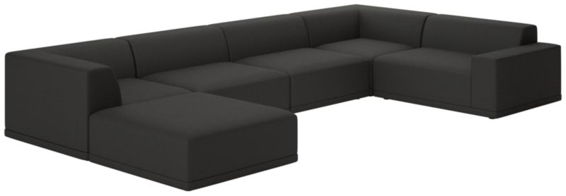 Faible 6-Piece Sectional Sofa with Right Arm Kanvas Ebony - image 0 of 8