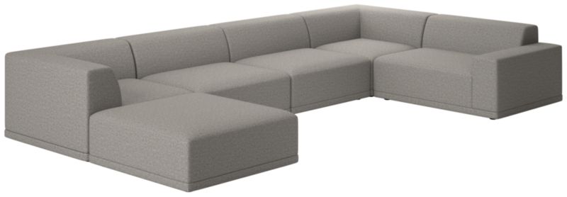 Faible 6-Piece Sectional Sofa with Right Arm Taylor Felt Grey - image 0 of 8