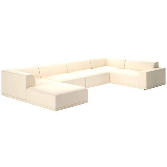 Faible 6-Piece Sectional Sofa with Right Arm Kanvas Sand