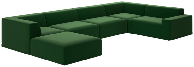 Faible 6-Piece Sectional Sofa with Right Arm Como Emerald - image 0 of 8