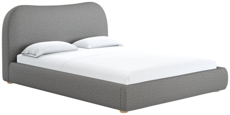 Diana Queen Bed Taylor Felt Grey - image 0 of 7