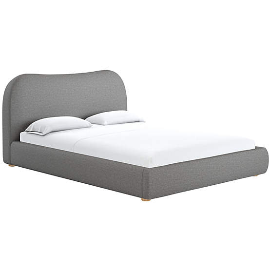Diana Queen Bed Taylor Felt Grey