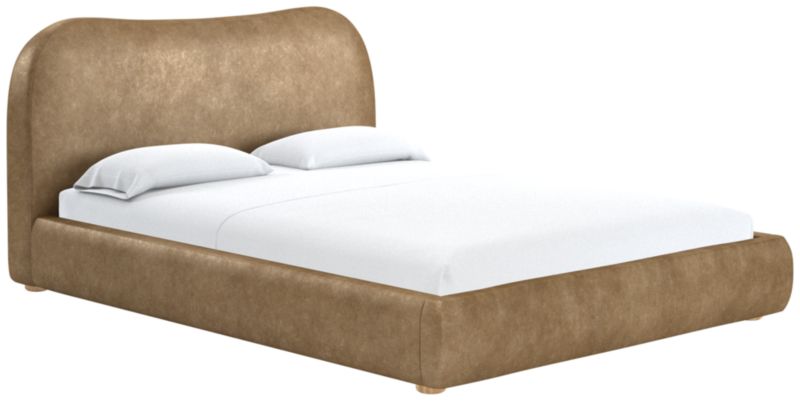 Diana Bello Saddle Leather Queen Bed - image 0 of 2