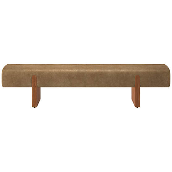 Socca Bello Saddle Leather Bench 67"
