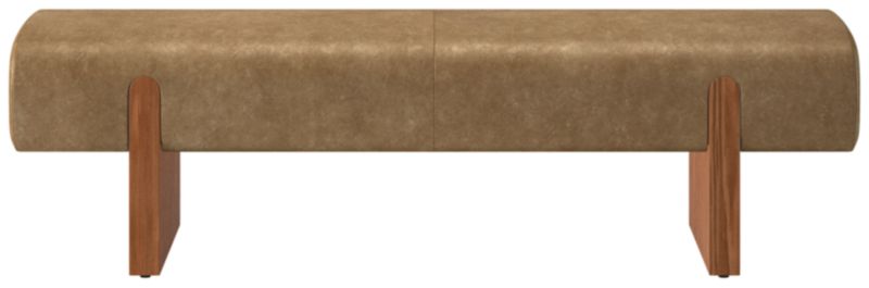 Socca Bello Saddle Leather Bench 55" - image 0 of 3