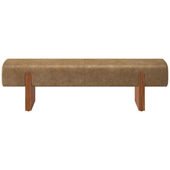 Socca Bello Saddle Leather Bench 55"