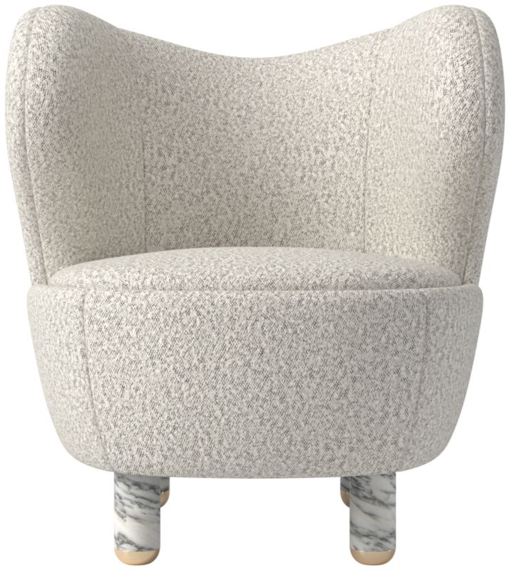 Nadine Accent Chair with Marble Legs Bloce Grey - image 0 of 14