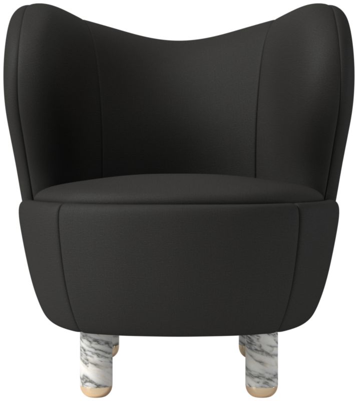 Nadine Accent Chair with Marble Legs Kanvas Ebony - image 0 of 14