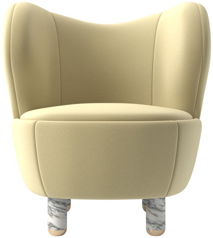 Nadine Accent Chair with Marble Legs Luca Camel - image 0 of 14