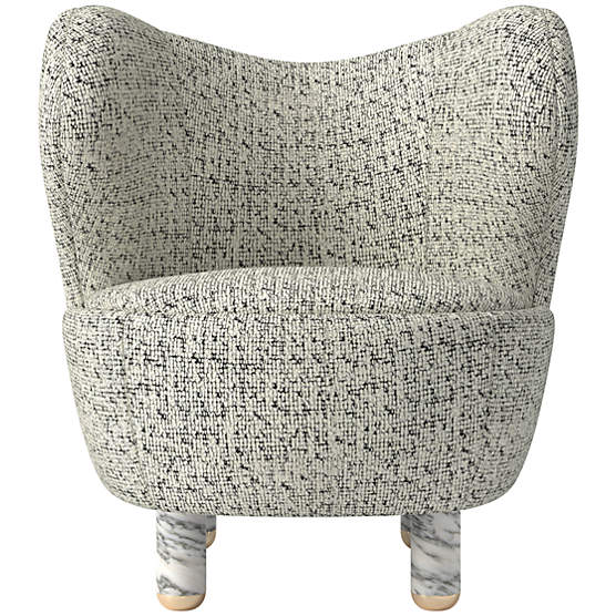 Nadine Accent Chair with Marble Legs Hartman Tuxedo