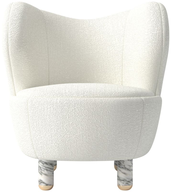 Nadine Accent Chair with Marble Legs Hartman Fondant - image 0 of 14