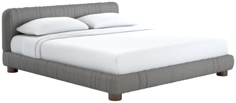 Cantar King Bed Taylor Felt Grey - image 0 of 5