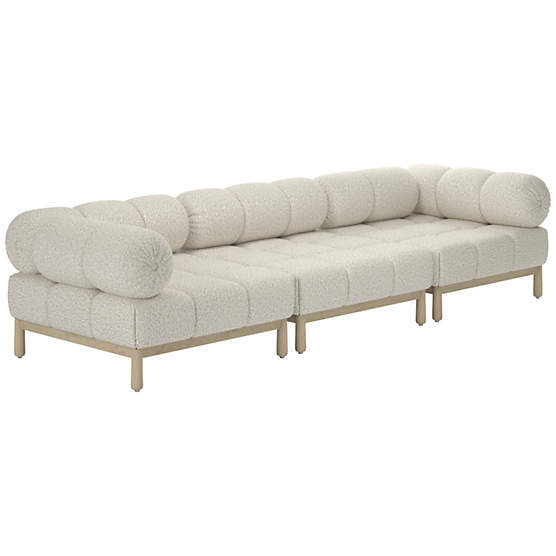 Sevigne 3-Piece Modular Sectional Sofa Bloce Grey