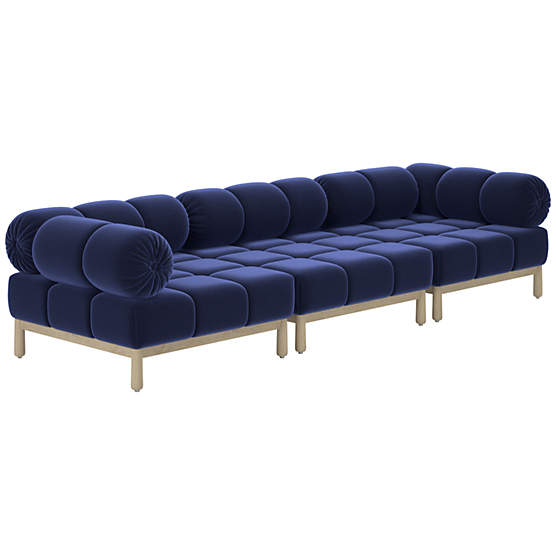 Sevigne 3-Piece Modular Sectional Sofa Luca Eclipse