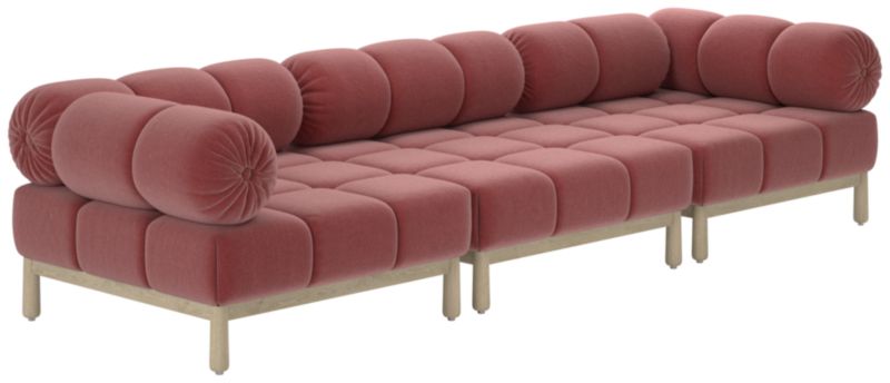 Sevigne 3-Piece Modular Sectional Sofa Luca Rose - image 0 of 13