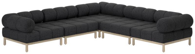 Sevigne 5-Piece Modular L-Shaped Sectional Sofa Bloce Noir - image 0 of 10