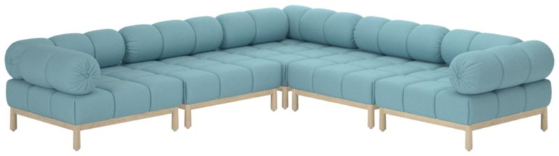 Sevigne 5-Piece Modular L-Shaped Sectional Sofa Logan Iceberg - image 0 of 9