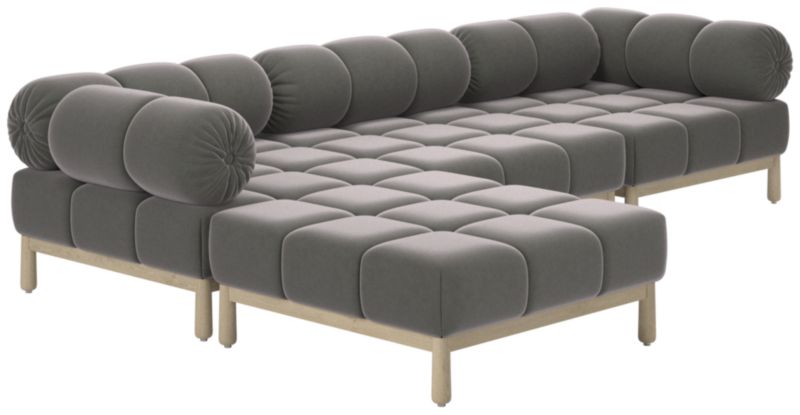 Sevigne 4-Piece Modular L-Shaped Sectional Sofa Luca Storm - image 0 of 14