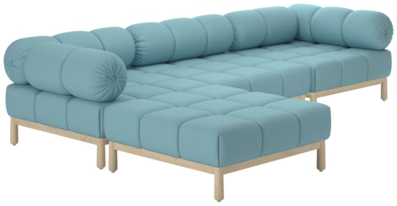 Sevigne 4-Piece Modular L-Shaped Sectional Sofa Logan Iceberg - image 0 of 13