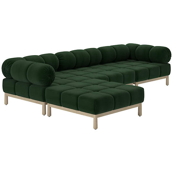 Sevigne 4-Piece Modular L-Shaped Sectional Sofa Luca Juniper