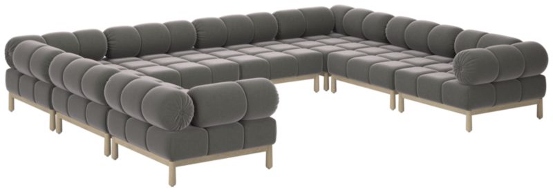 Sevigne 8-Piece Modular U-Shaped Sectional Sofa Luca Storm - image 0 of 9