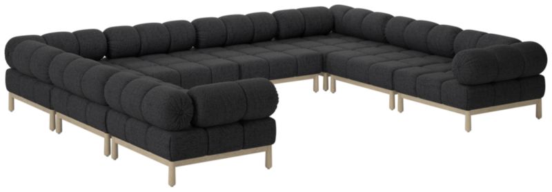 Sevigne 8-Piece Modular U-Shaped Sectional Sofa Bloce Noir - image 0 of 9