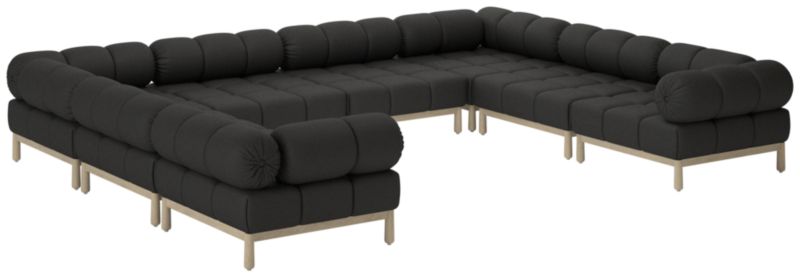 Sevigne 8-Piece Modular U-Shaped Sectional Sofa Kanvas Ebony - image 0 of 9