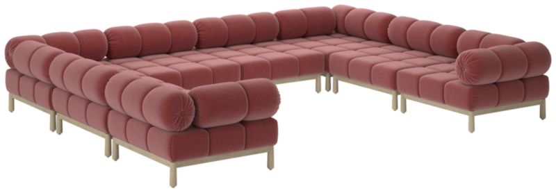 Sevigne 8-Piece Modular U-Shaped Sectional Sofa Luca Rose - image 0 of 9