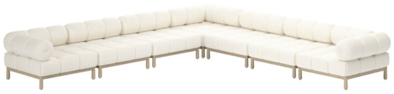 Sevigne 7-Piece Modular L-Shaped Sectional Wooly Sand - image 0 of 9