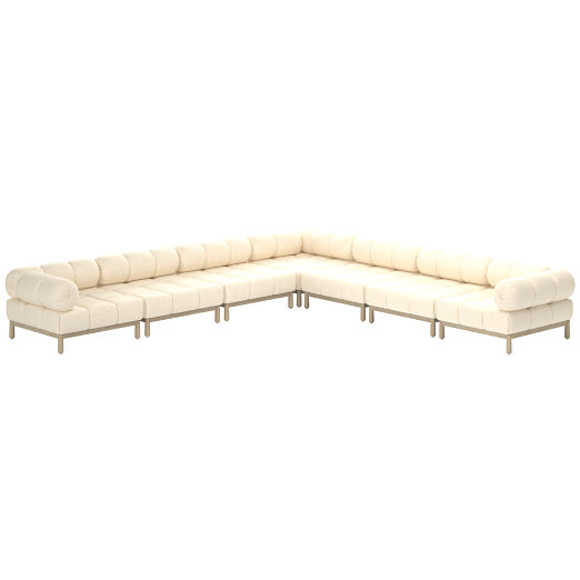 Sevigne 7-Piece Modular L-Shaped Sectional Kanvas Sand