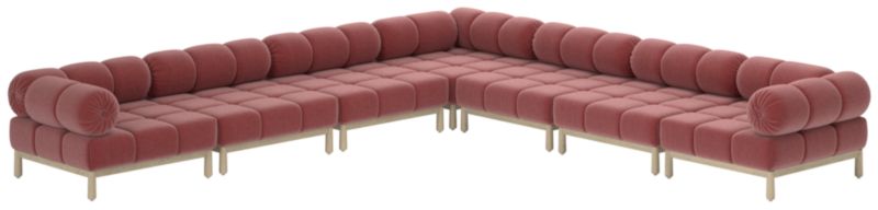 Sevigne 7-Piece Modular L-Shaped Sectional Luca Rose - image 0 of 9