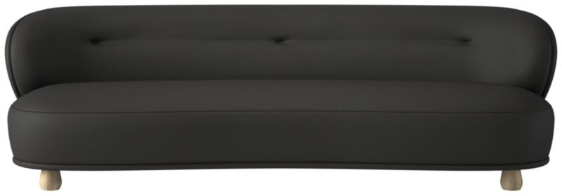 Leonne 90" Sofa Kanvas Ebony - image 0 of 12