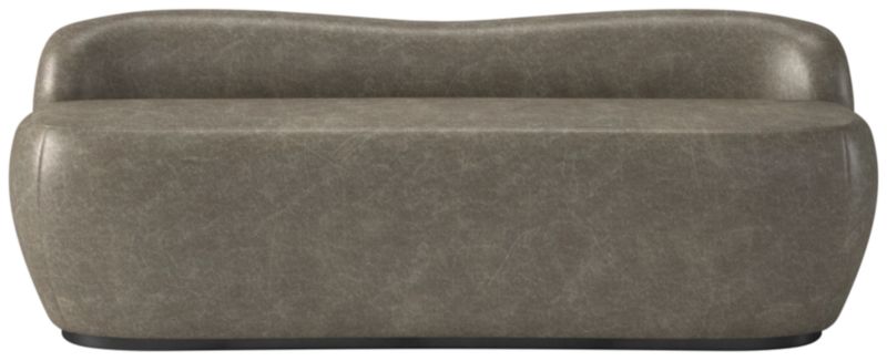 Orleans Bello Grey Leather Bench - image 0 of 3