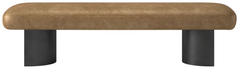 Argyle Bello Saddle Leather Bench - image 0 of 3