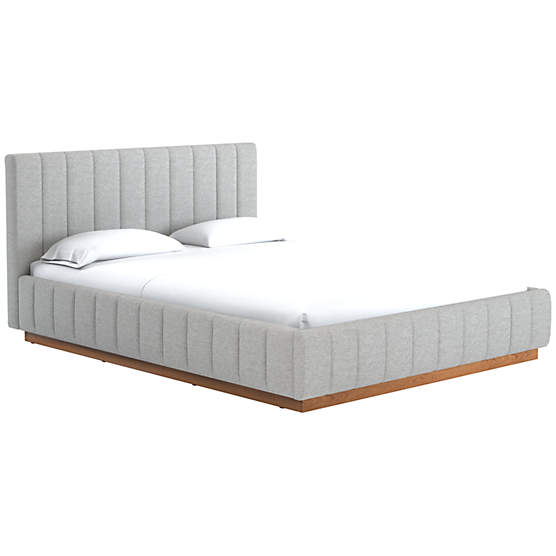 Forte Queen Bed with Natural Base Hatch Platinum