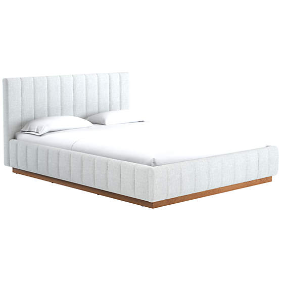 Forte Queen Bed with Natural Base Elliot Dove