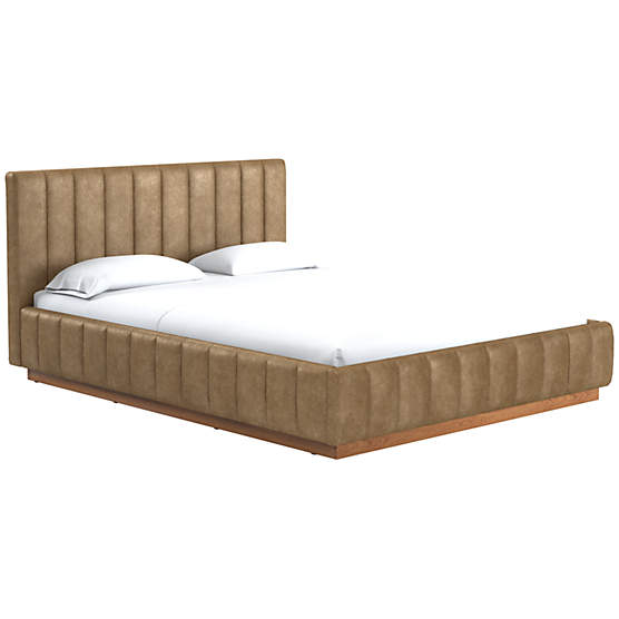 Forte Bello Saddle Leather Queen Natural Bed