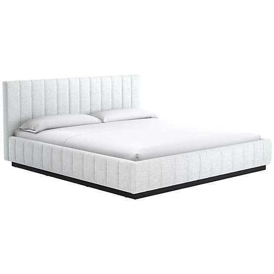 Forte King Bed with Black Base Elliot Dove