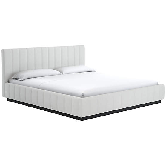 Forte Curious Linen King Black Bed