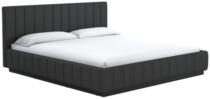 Forte Kanvas Ebony King Black Bed - image 0 of 3