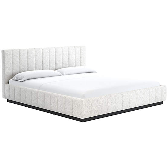 Forte King Bed with Black Base Illecebrous Sandstone