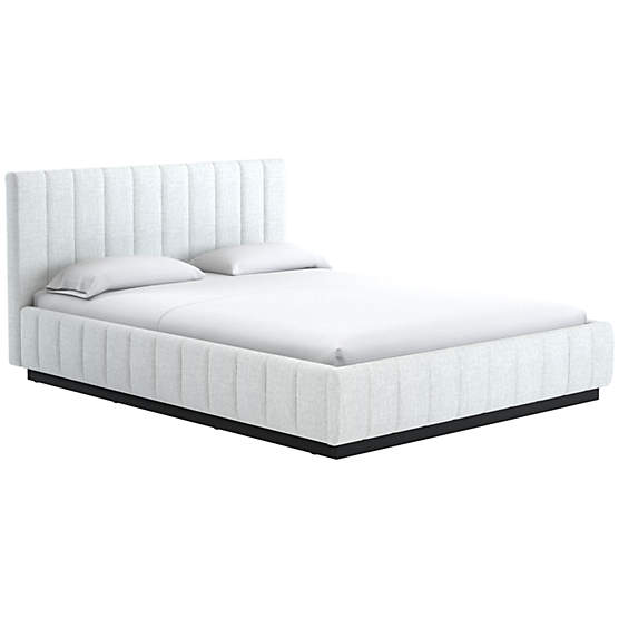Forte Queen Bed with Black Base Elliot Dove