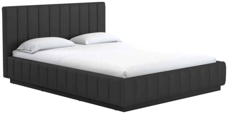 Forte Kanvas Ebony Queen Black Bed - image 0 of 3